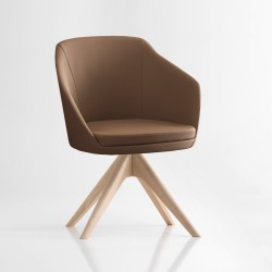 Sillon annette base de madera estrella